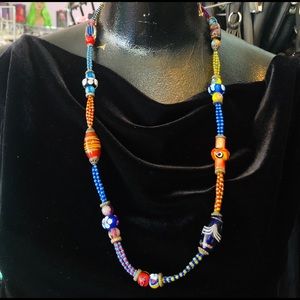 Colorful Stunning Glass Bead Necklace